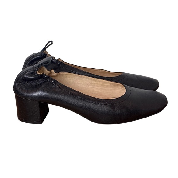 Everlane Shoes - Everlane Day Block Heel Black Leather Italian Pumps Ballet Minimalist Office 9